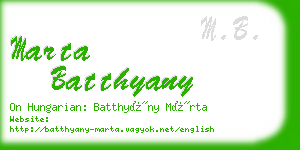 marta batthyany business card